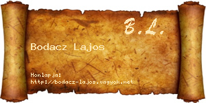 Bodacz Lajos névjegykártya